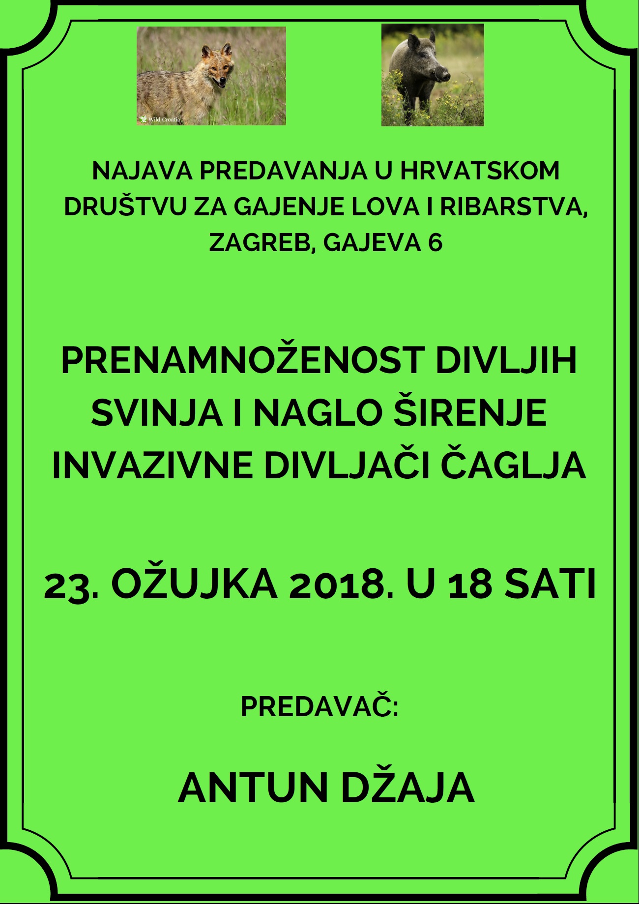 Poziv na predavanje - petak, 23. ožujka 2018.
